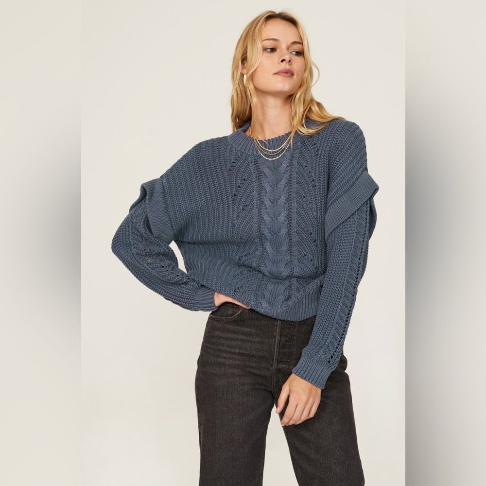 Shoulder braided plaza sweater wish the label